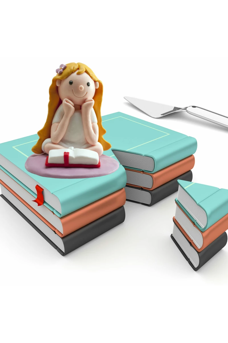 Communion Seated Girl Cake Topper - 8cm