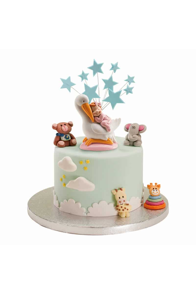 Stork Sleeping Baby Pink - 10cm