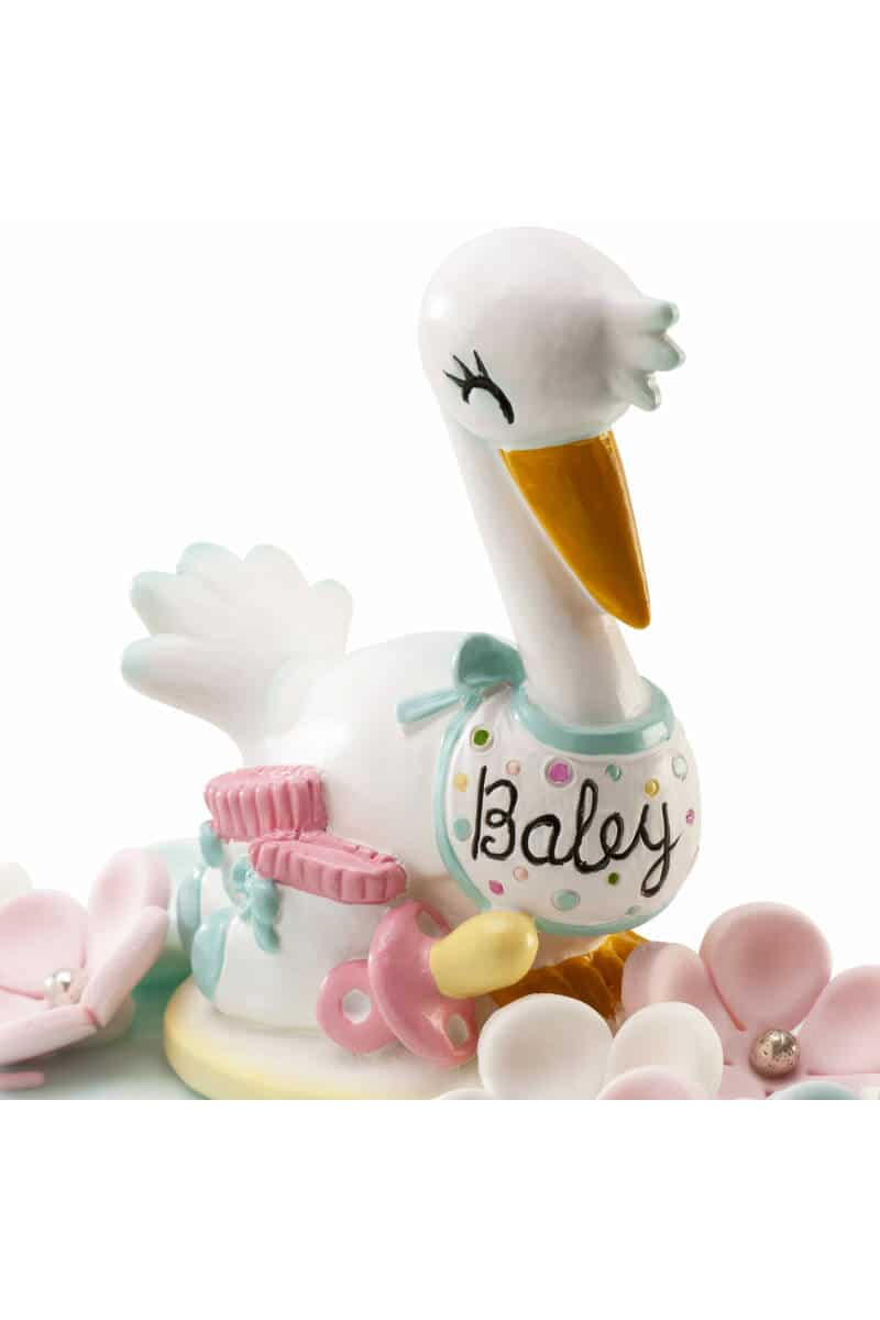 Stork Baby Cake Topper - 10cm