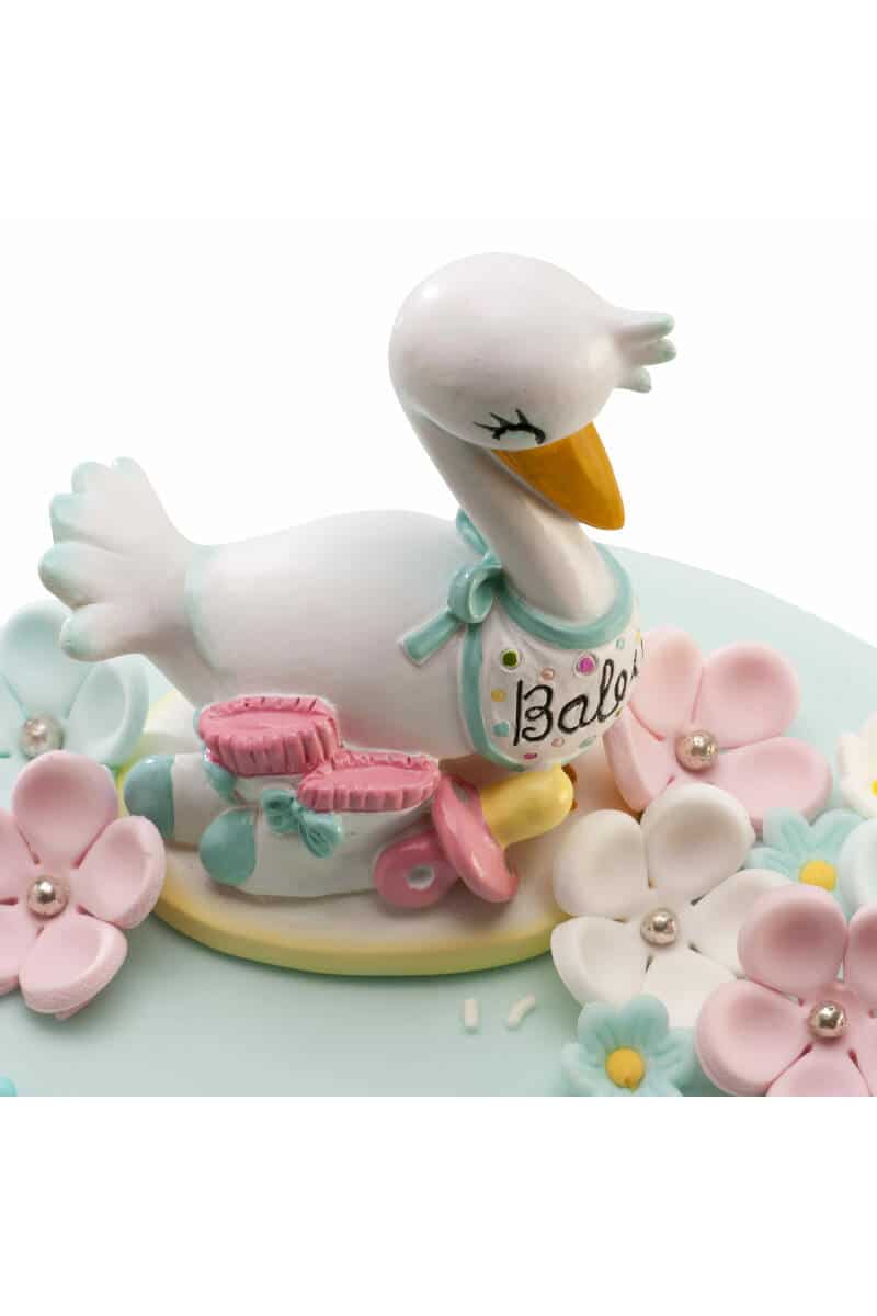 Stork Baby Cake Topper - 10cm