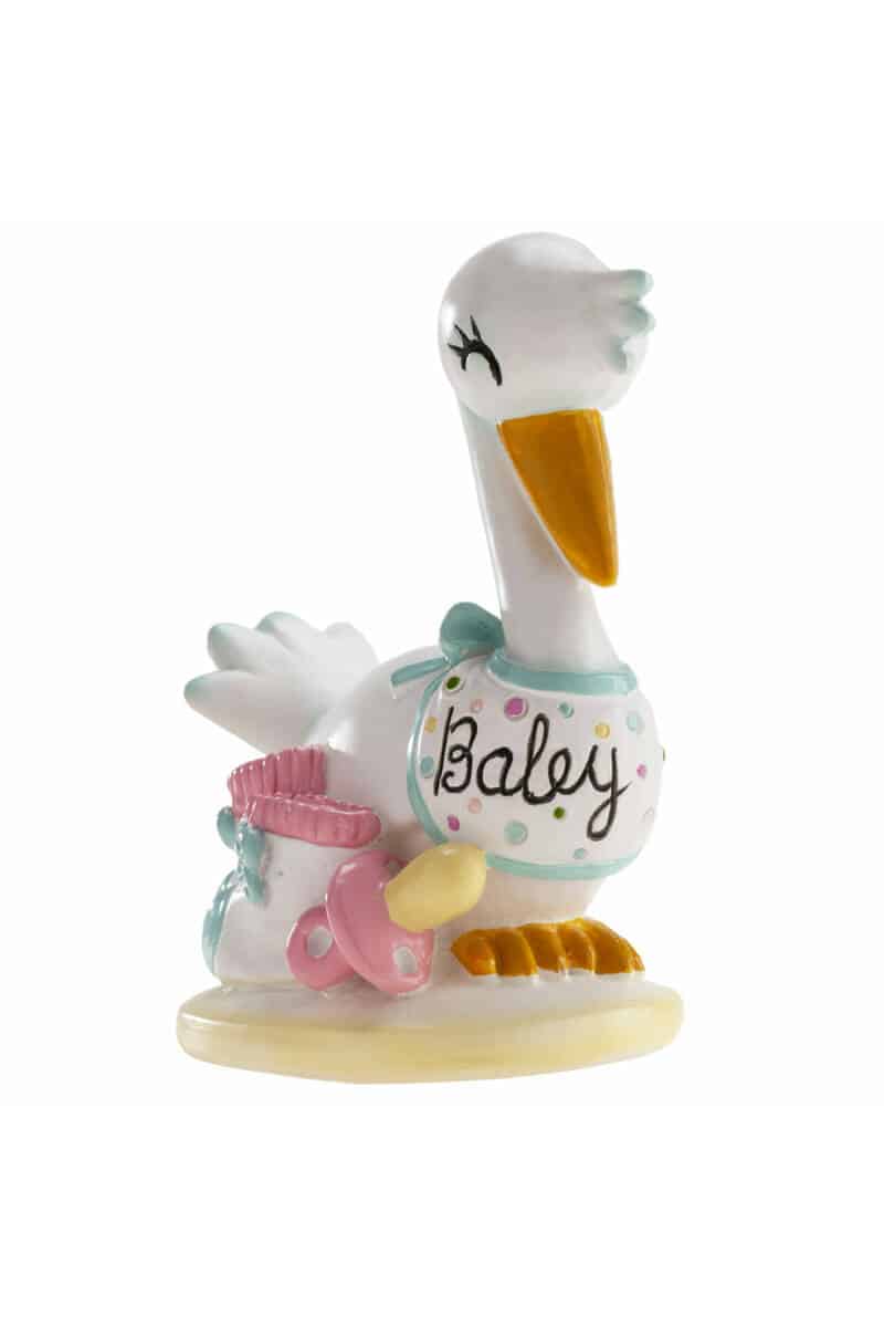 Stork Baby Cake Topper - 10cm