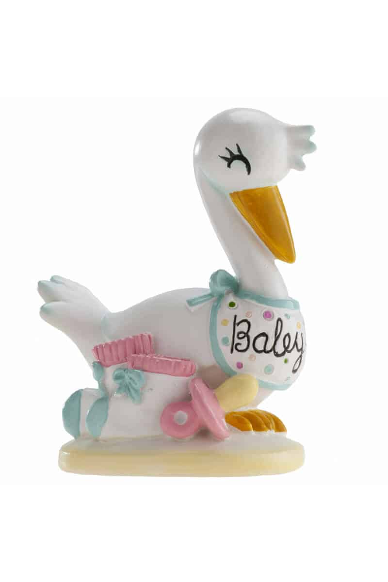 Stork Baby Cake Topper - 10cm