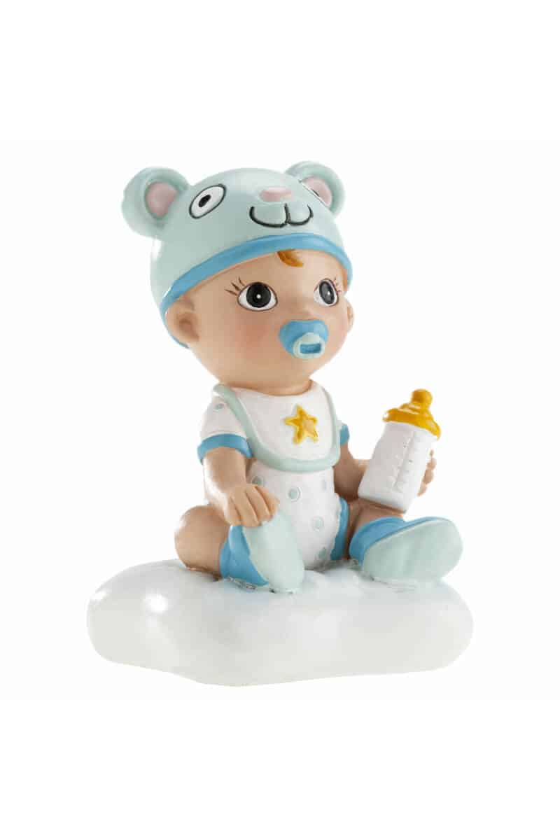 Boy With Bottle Cake Topper - 10cm
