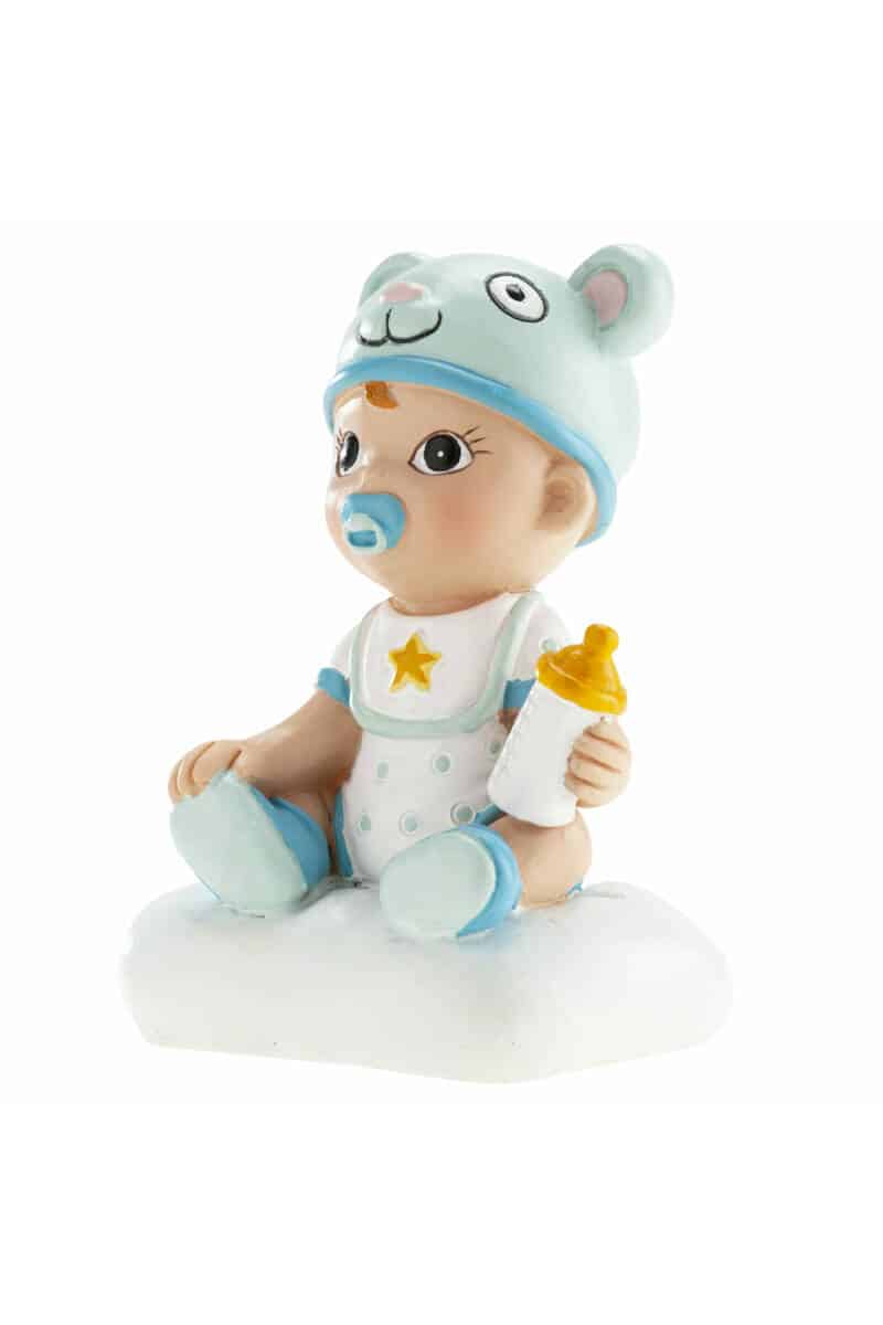 Boy With Bottle Cake Topper - 10cm