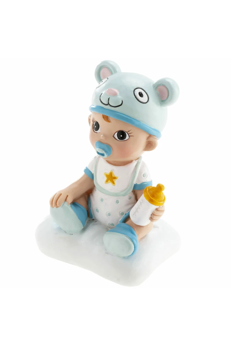 Boy With Bottle Cake Topper - 10cm