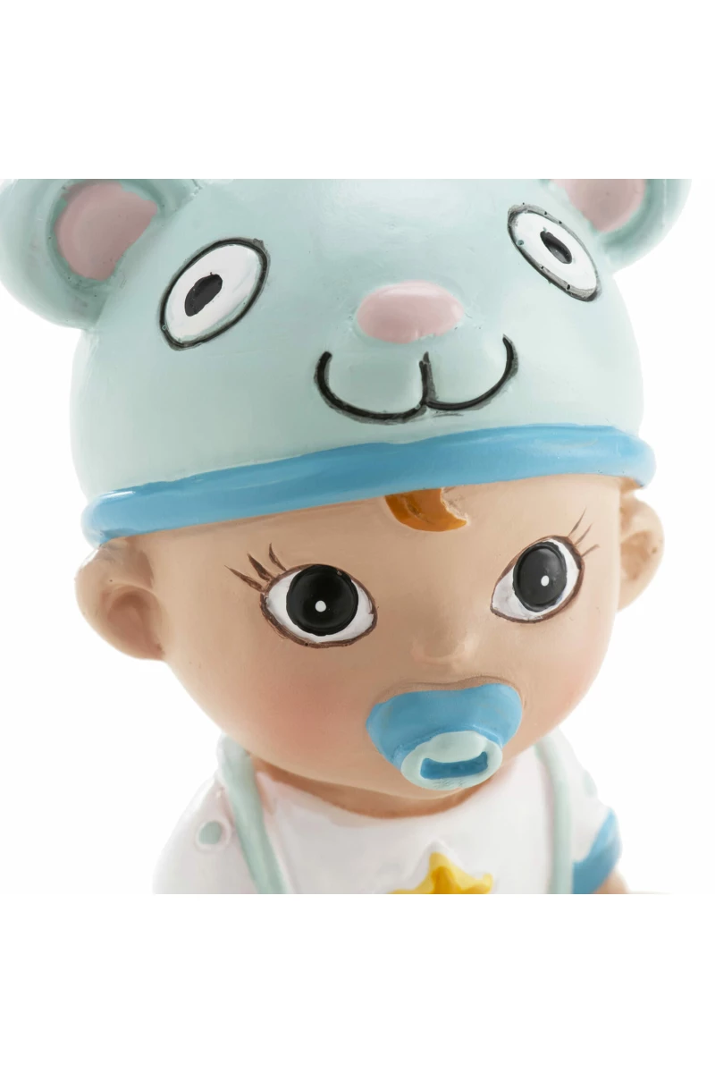 Boy With Bottle Cake Topper - 10cm