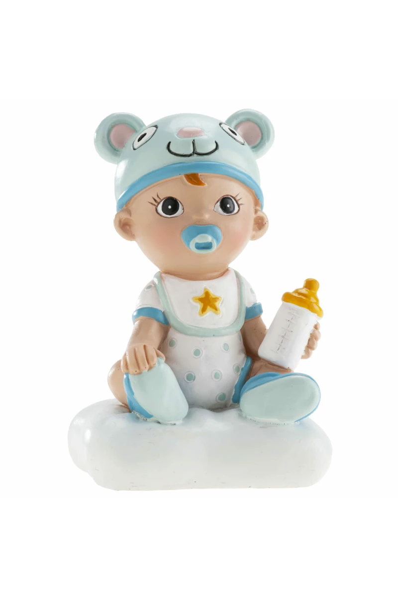 Boy With Bottle Cake Topper - 10cm