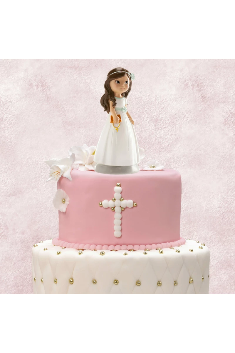 Communion Girl Cake Topper Elena - 13cm