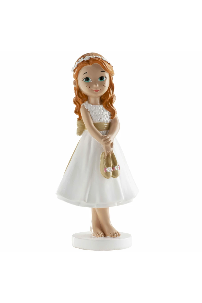 Communion Girl Cake Topper Barefoot - 13cm