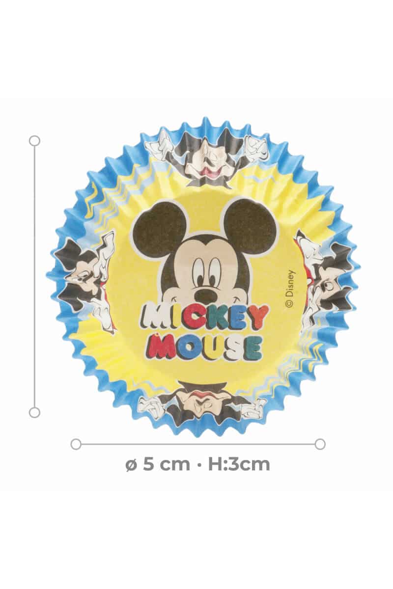 Disney Mickey Cupcake Paper Capsules Ø 5cm x  H 3cm - 25pk