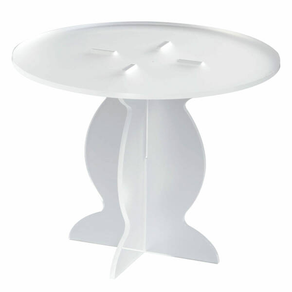 White Plexiglas Cake Stand Ø 210mm x H 163mm