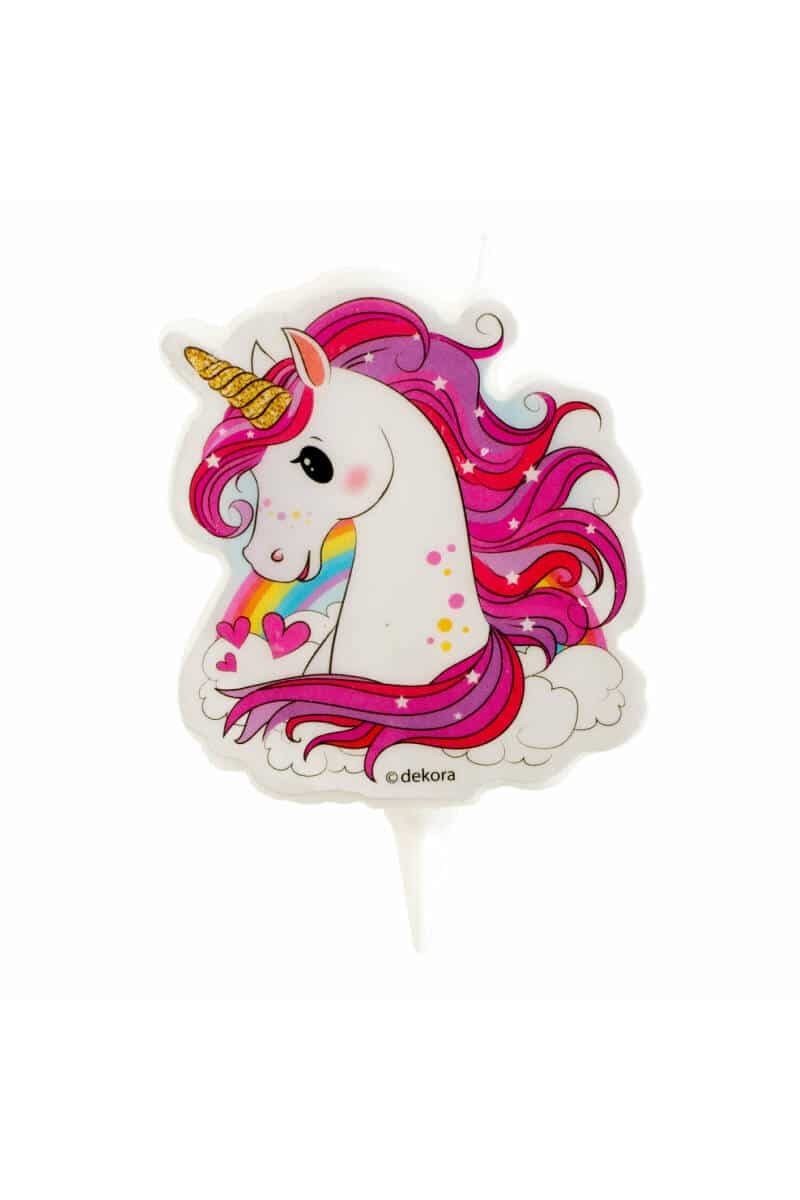 Unicorn 2D Birthday Candle - 7.5cm