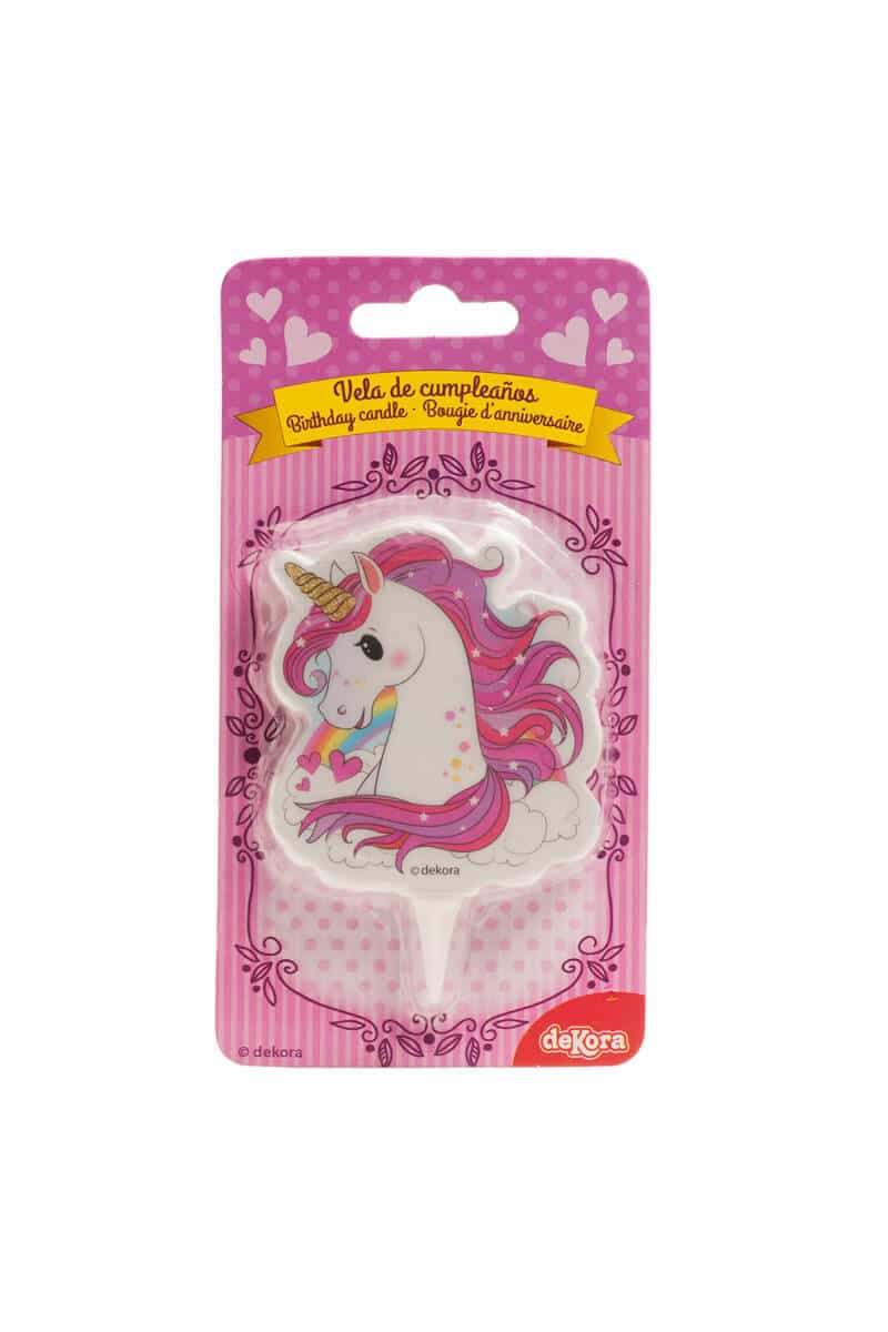 Unicorn 2D Birthday Candle - 7.5cm