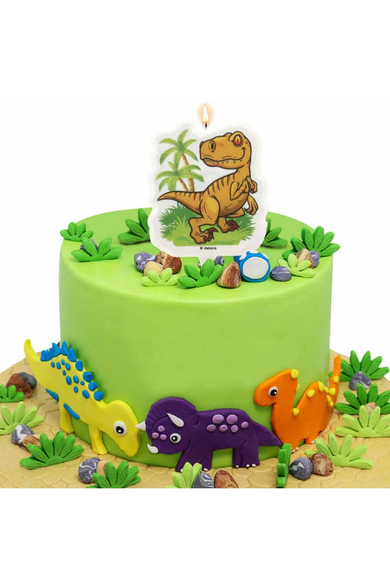 Dinosaur 2D Birthday Candle - 7.5cm