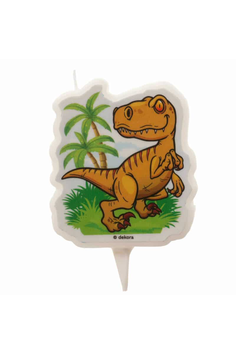 Dinosaur 2D Birthday Candle - 7.5cm