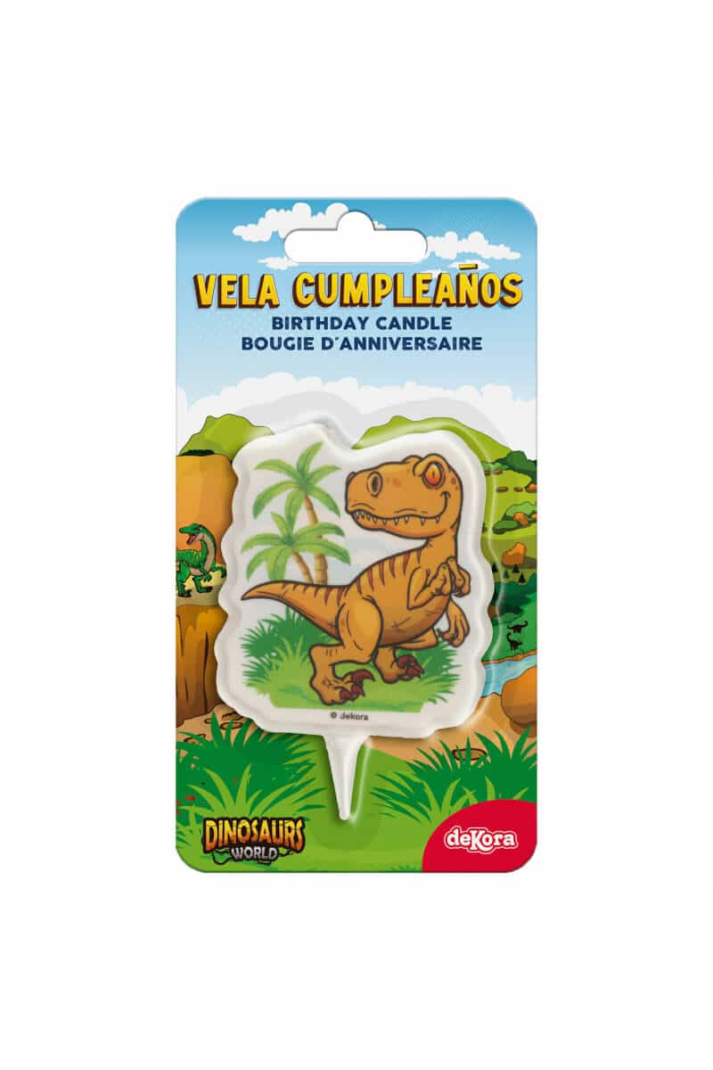 Dinosaur 2D Birthday Candle - 7.5cm