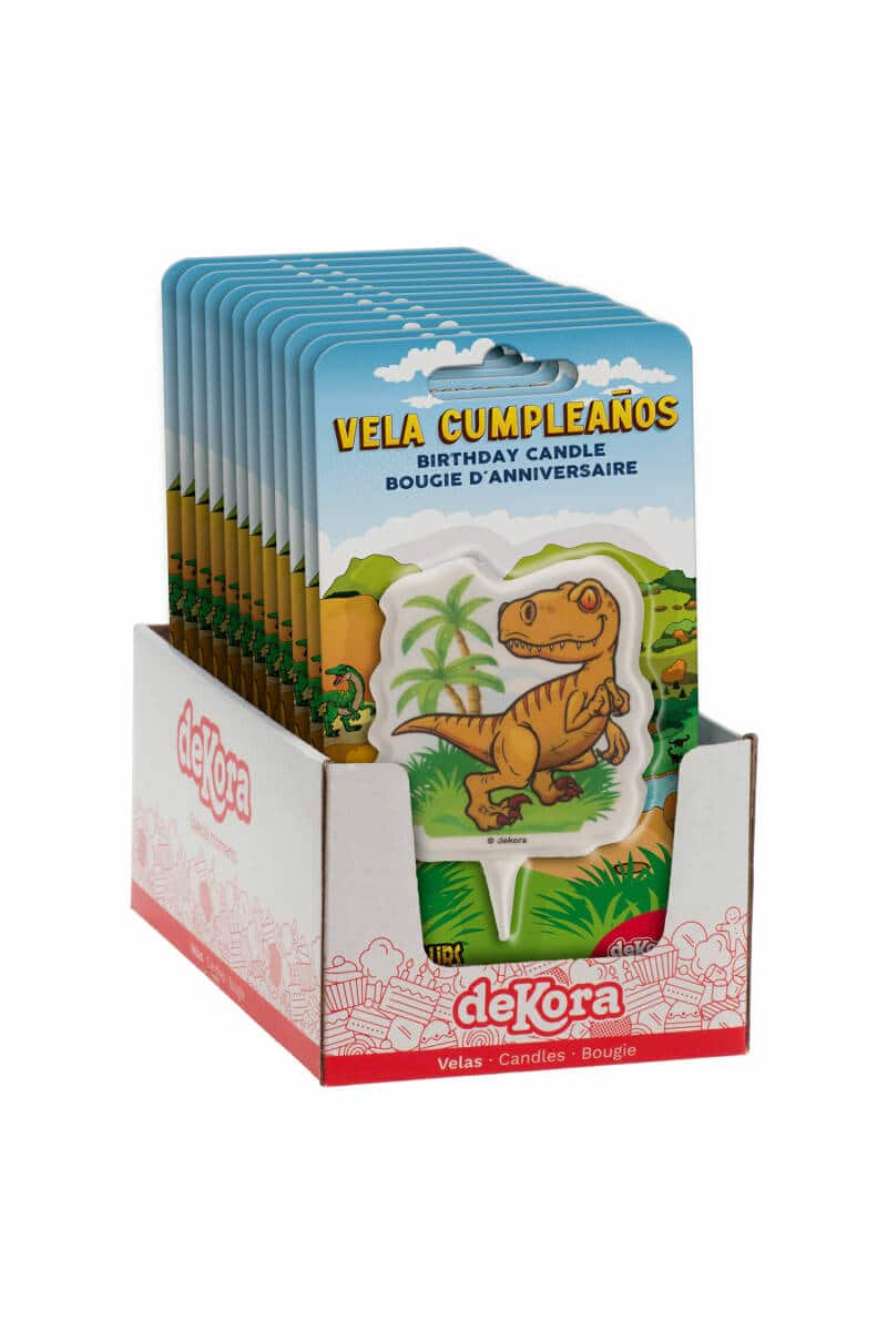 Dinosaur 2D Birthday Candle - 7.5cm