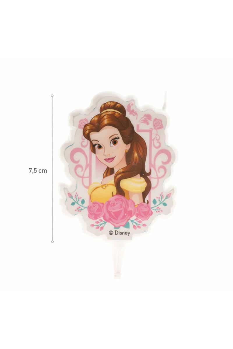 Disney Princess Belle 2D Birthday Candle - 7.5cm