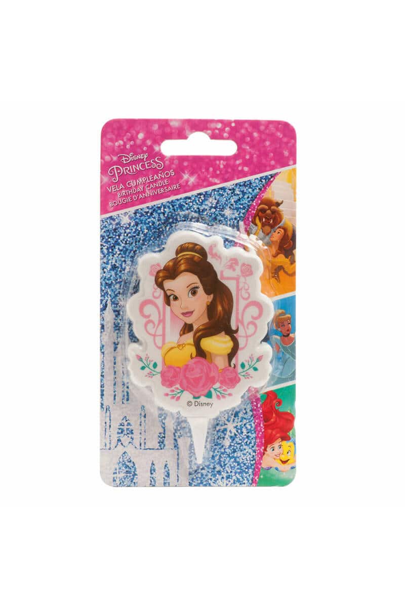Disney Princess Belle 2D Birthday Candle - 7.5cm