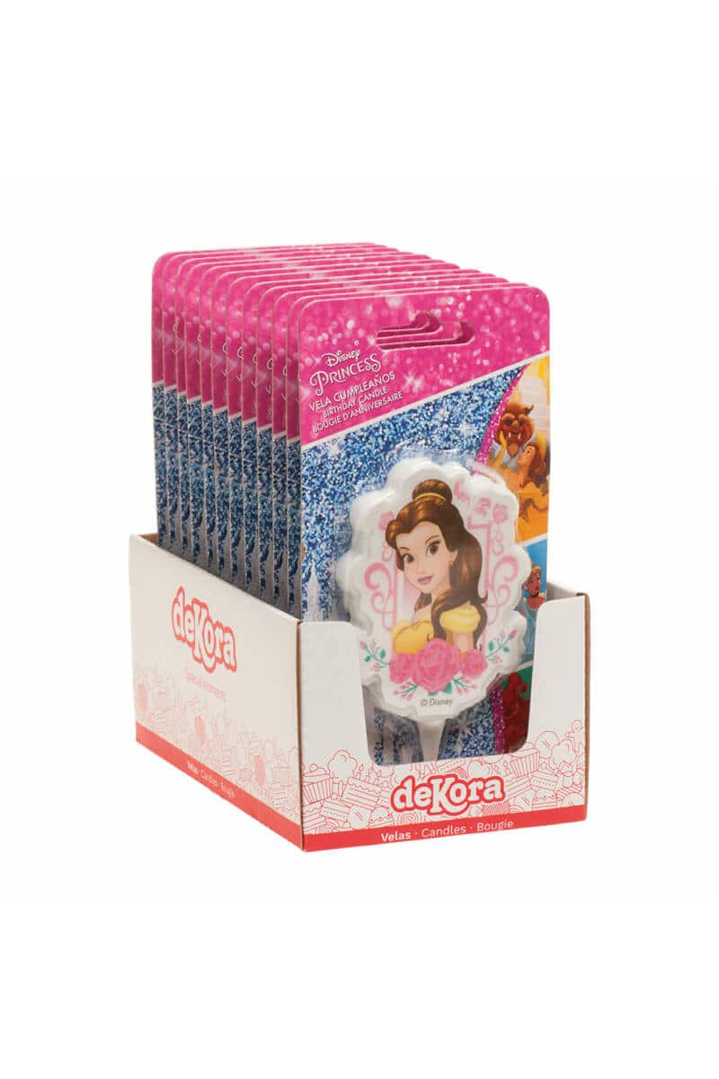 Disney Princess Belle 2D Birthday Candle - 7.5cm
