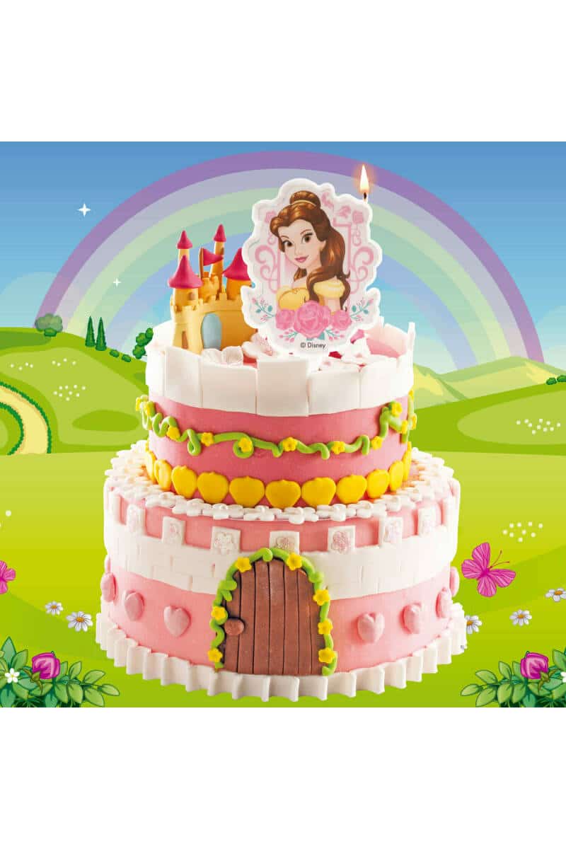 Disney Princess Belle 2D Birthday Candle - 7.5cm