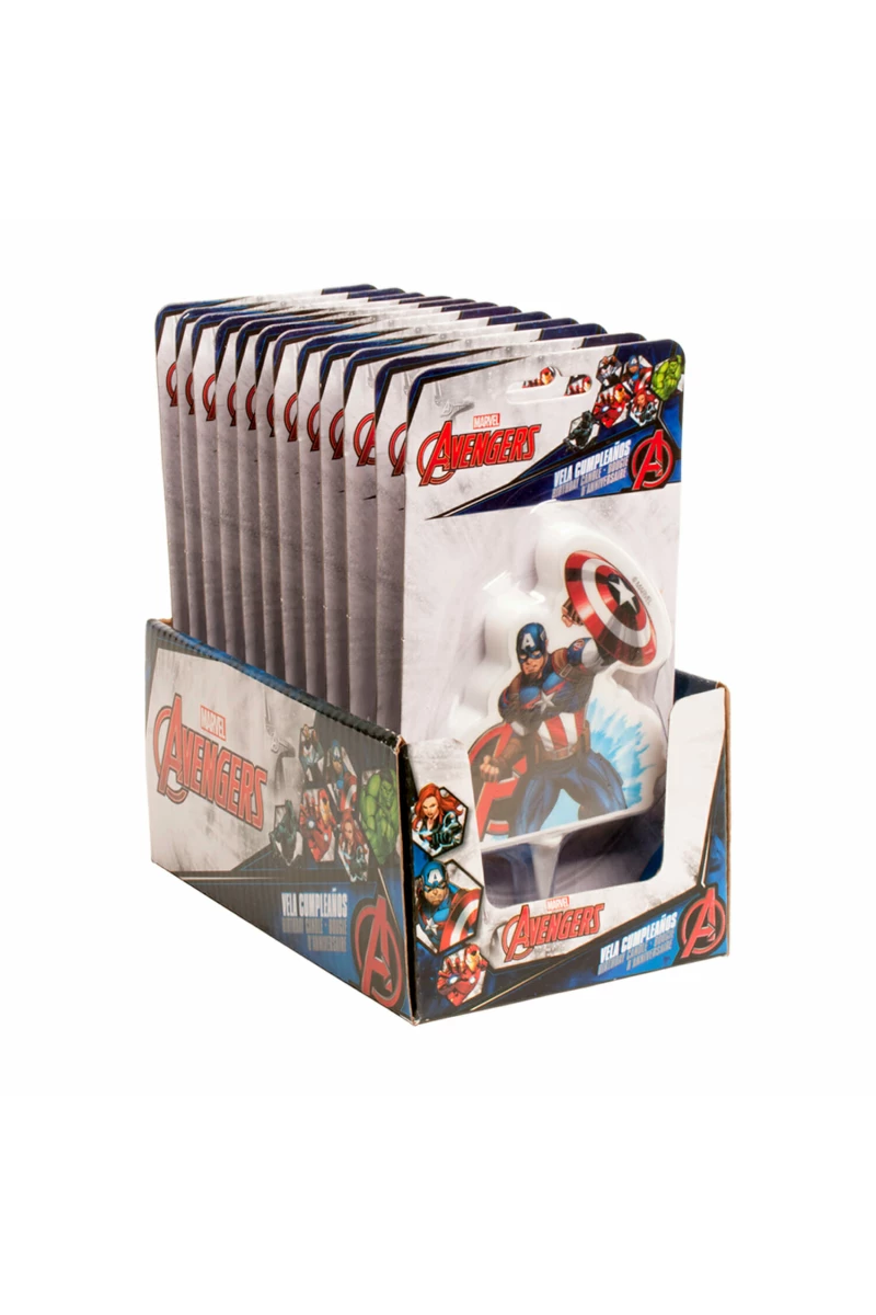 Avengers Captain America 2D Birthday Candle - 7.5cm