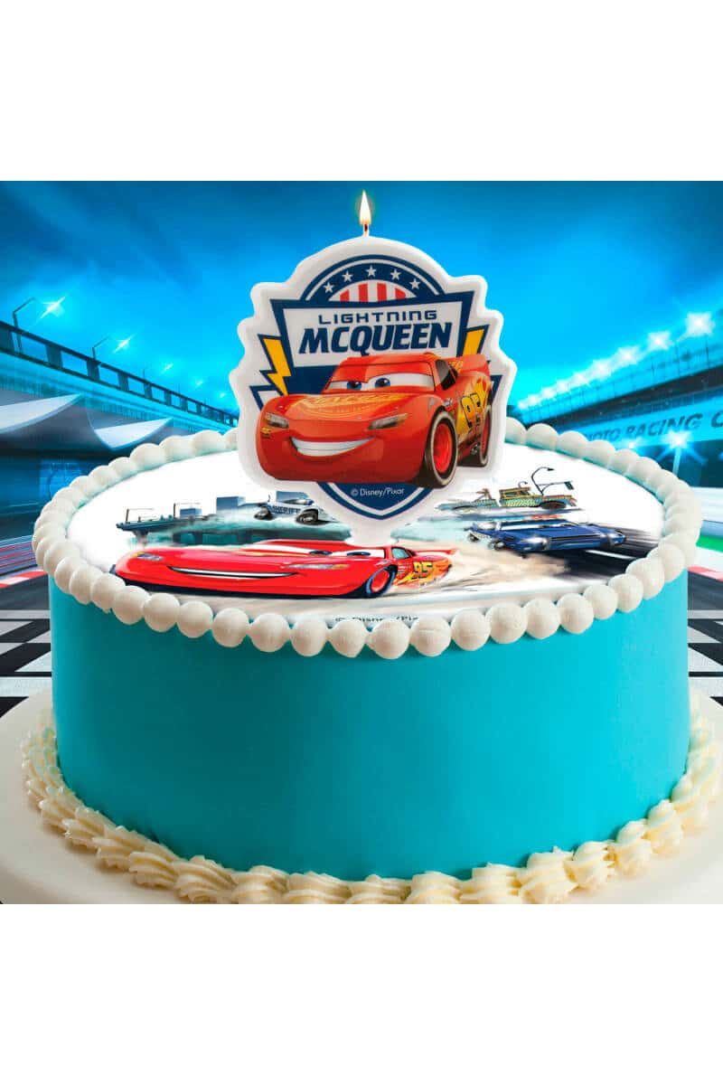 Disney Cars 2D Birthday Candle - 7.5 cm
