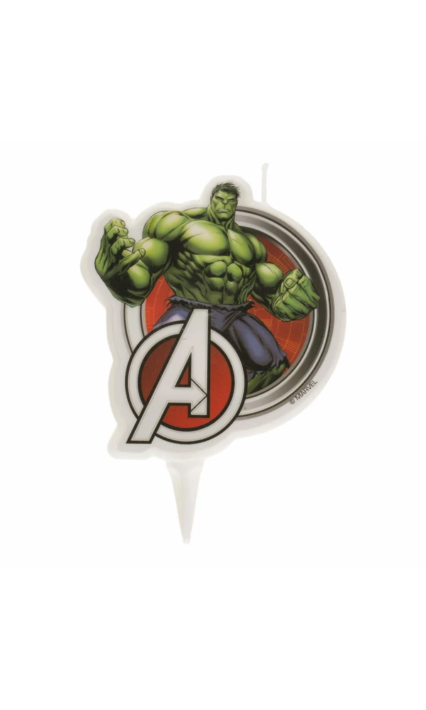 Avengers Hulk 2D Birthday Candle - 7.5cm