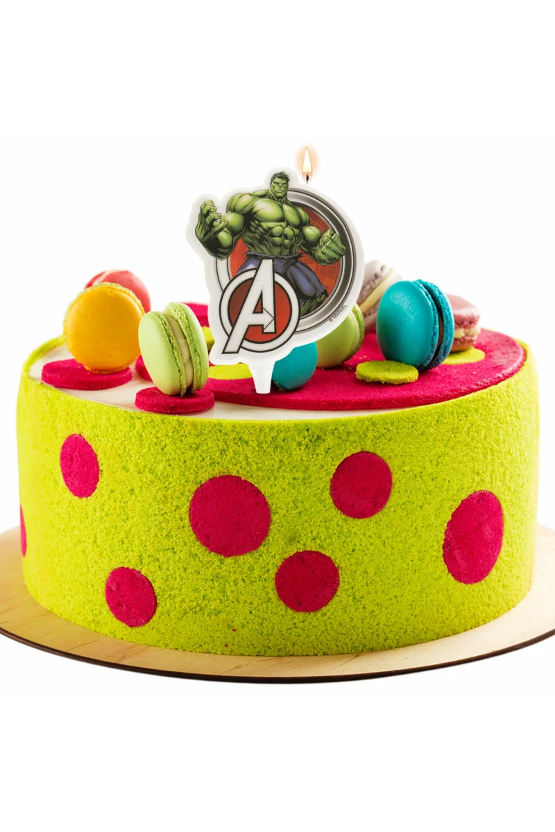 Avengers Hulk 2D Birthday Candle - 7.5cm