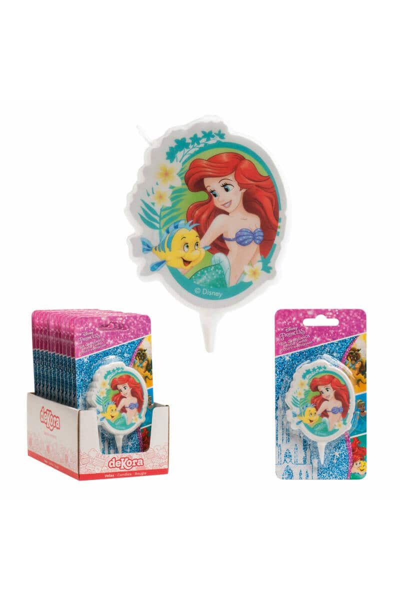 Disney Princess Ariel 2D Birthday Candle - 7.5cm