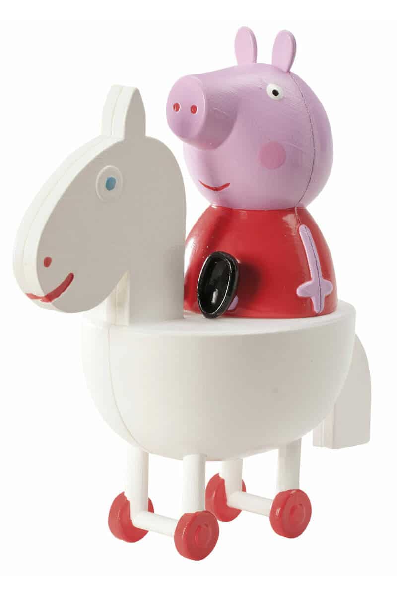 Peppa Pig Horse Riding Cake Topper (212425) - 11cm