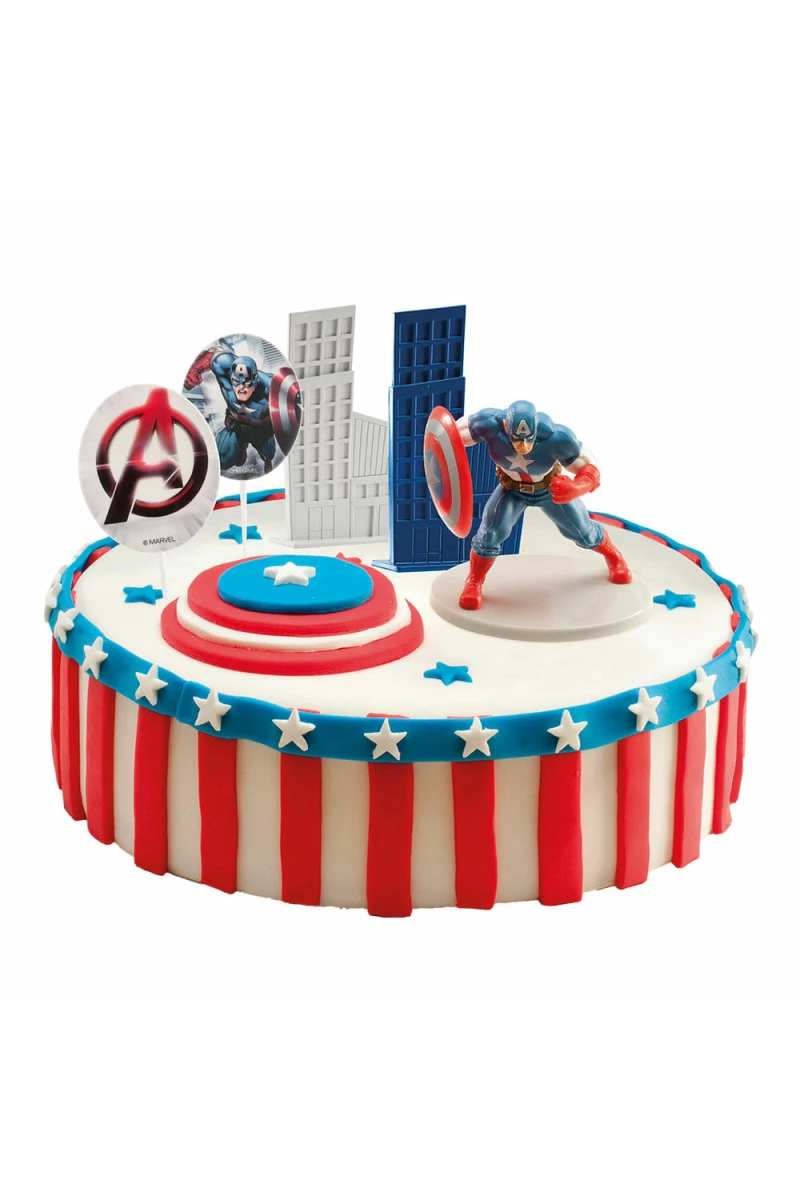 Avengers Captain America Cake Topper Decorating Kit (234458)