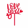 Cake Topper Love You - 13.5x10cm