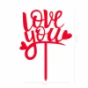 Cake Topper Love You - 13.5x10cm