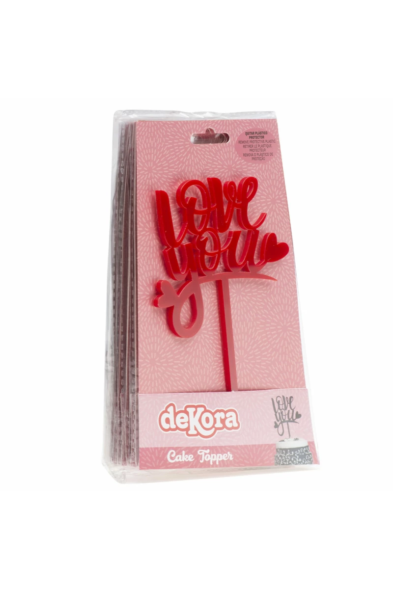 Cake Topper Love You - 13.5x10cm