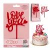 Cake Topper Love You - 13.5x10cm