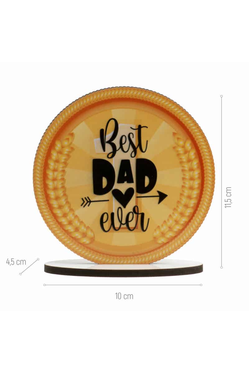Best Dad Ever Cake Topper - 11.5cm