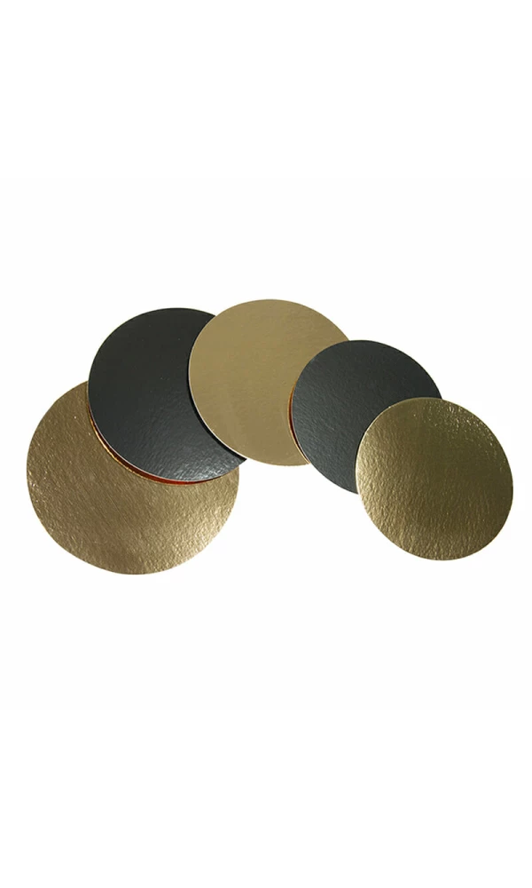 Round Cardboard (Gold / Black Assorted) Cake Board- 320mm