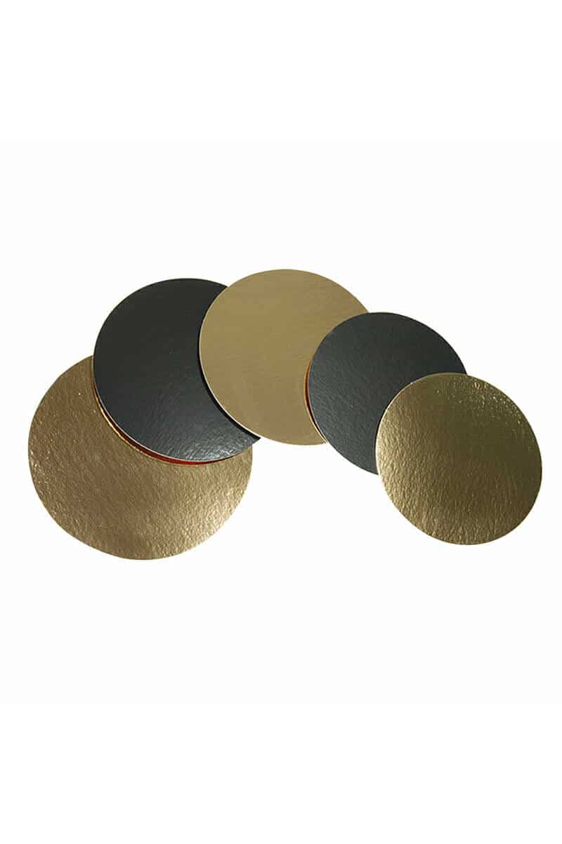 Round Cardboard (Gold / Black Assorted) Cake Board- 300mm