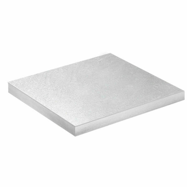 Square Aluminum Cake Board Silver - 400x400x12mm