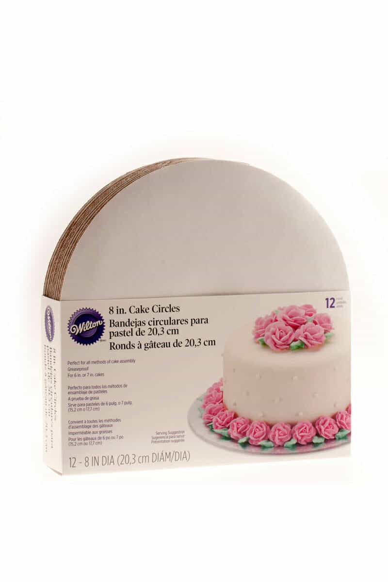 Cake Board Cardboard Drum 20cm - 12pk