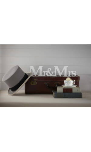 Mr & Mrs Freestanding Wooden Sign - Vintage Affair