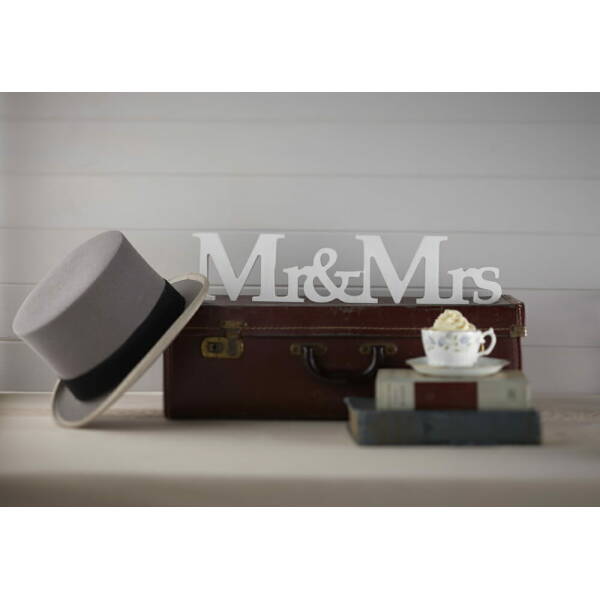 Mr & Mrs Freestanding Wooden Sign - Vintage Affair