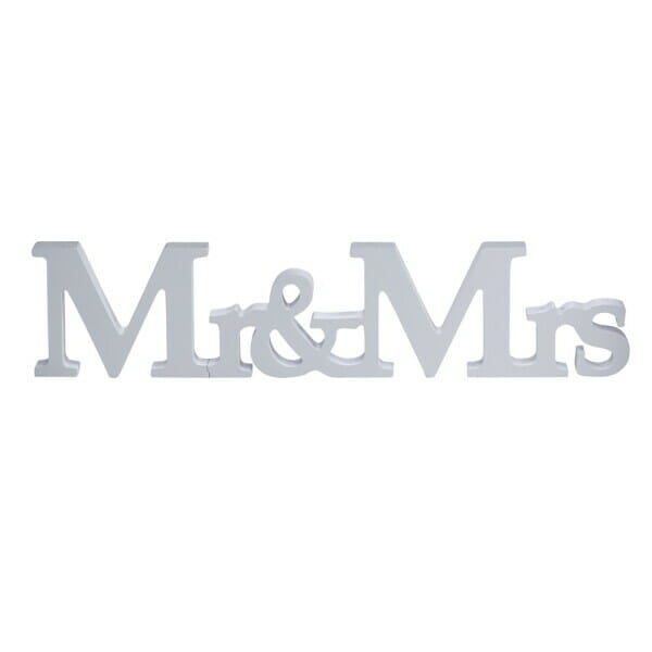 Mr & Mrs Freestanding Wooden Sign - Vintage Affair