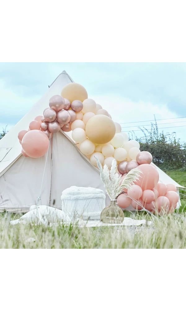 Luxe Peach, Nude And Rose Gold Balloon Arch Kit