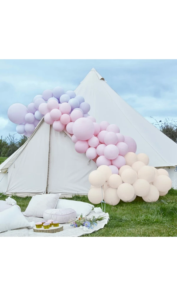 Luxe Pastel Pink and Purple Balloon Arch Kit