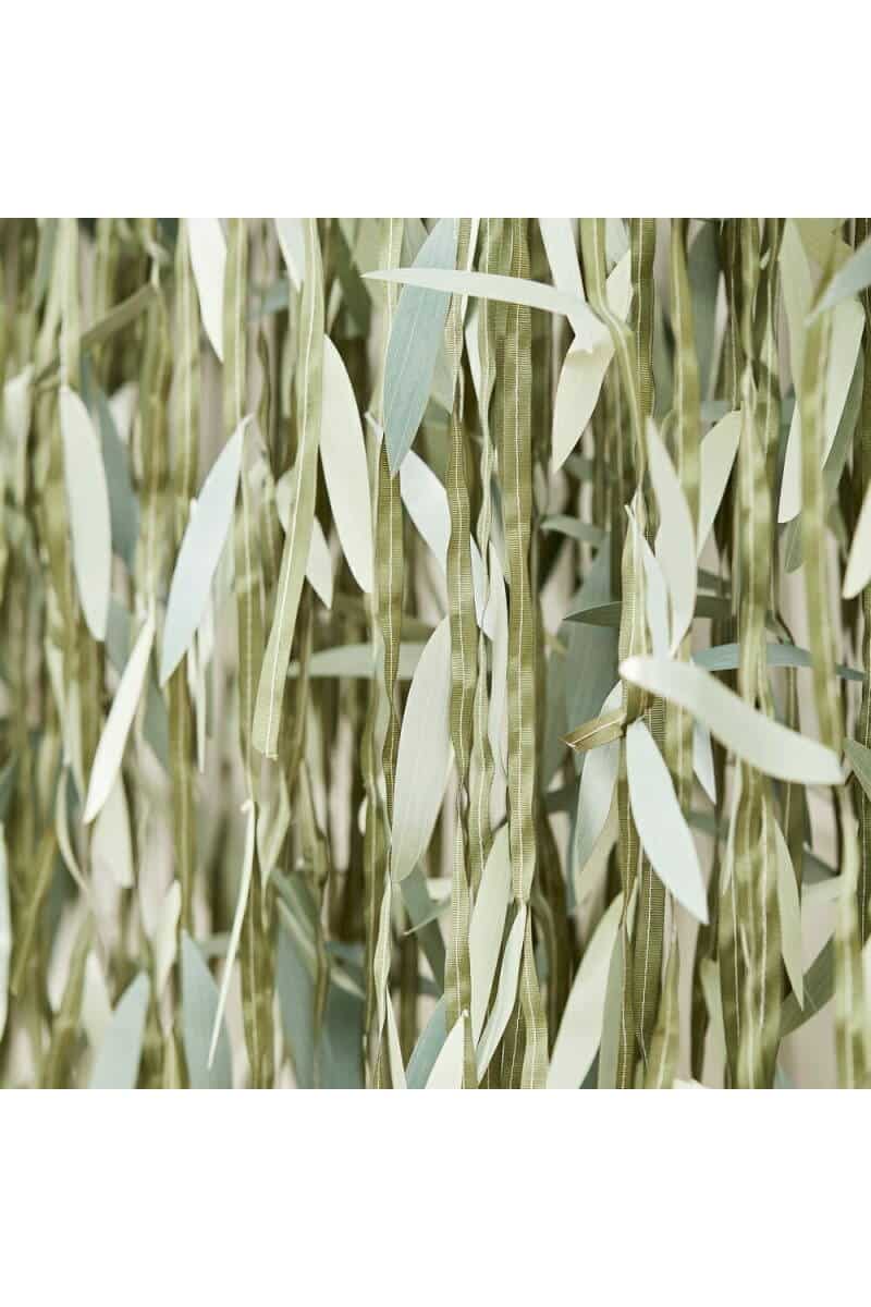Botanical Leaf Ribbon Backdrop
