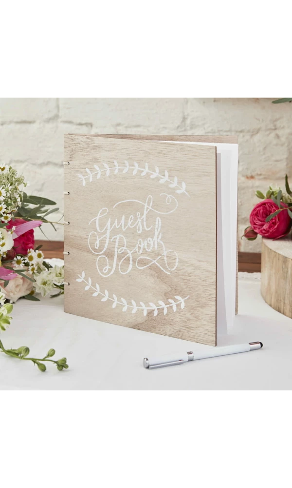Wooden Wedding Guest Book
