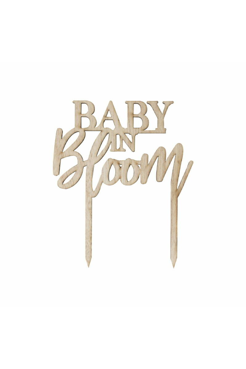 Wooden Baby Shower Cake Topper