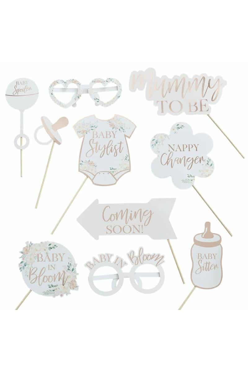 Floral Baby Shower Photo Booth Props